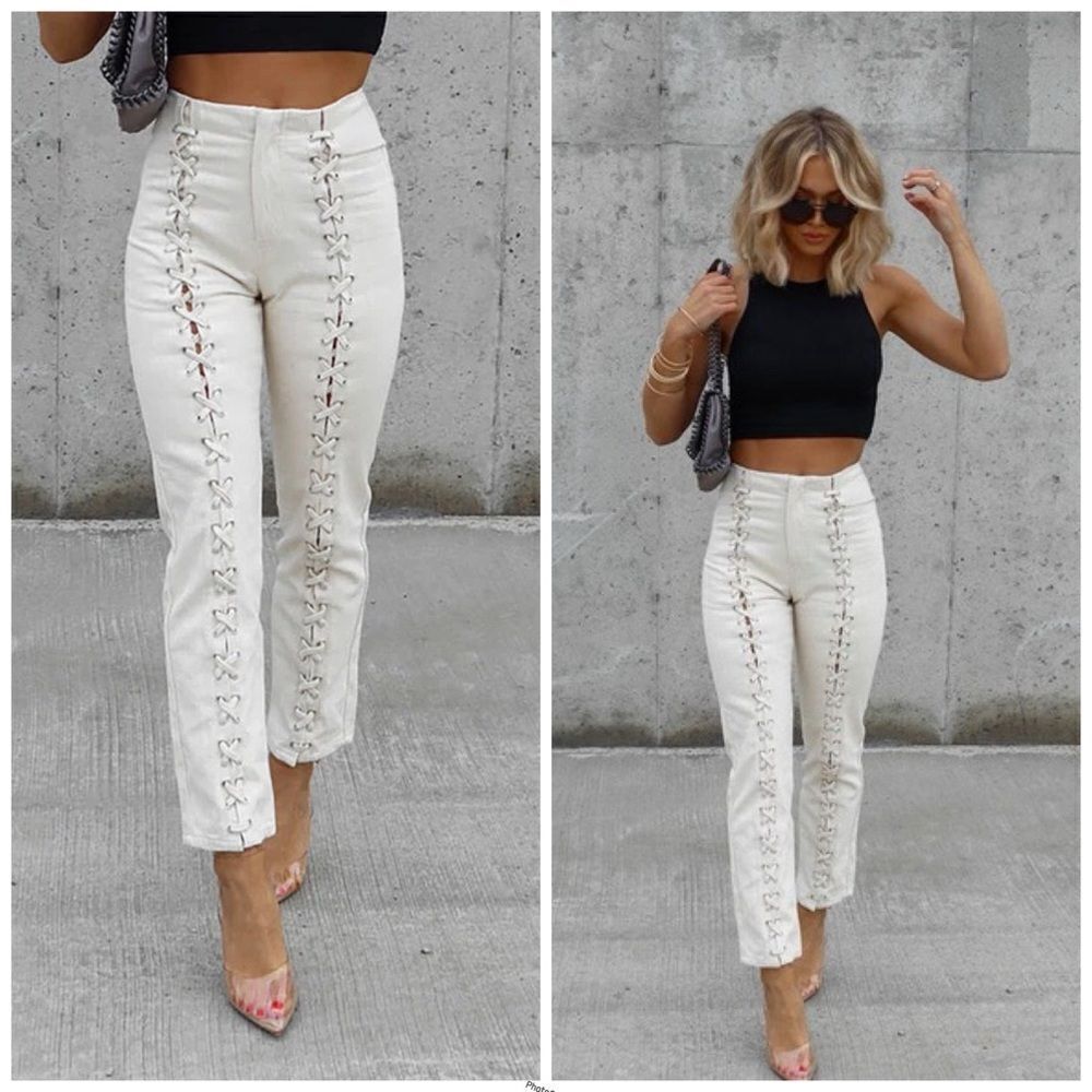 Revolve Emory Park Lace-Up Cotton Pants